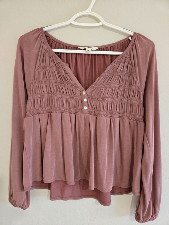 Lucky Brand Tops - Lucky Brand Long Sleeve  Smocked Bodice Pleasant Blouse Boho Cottagecore XS